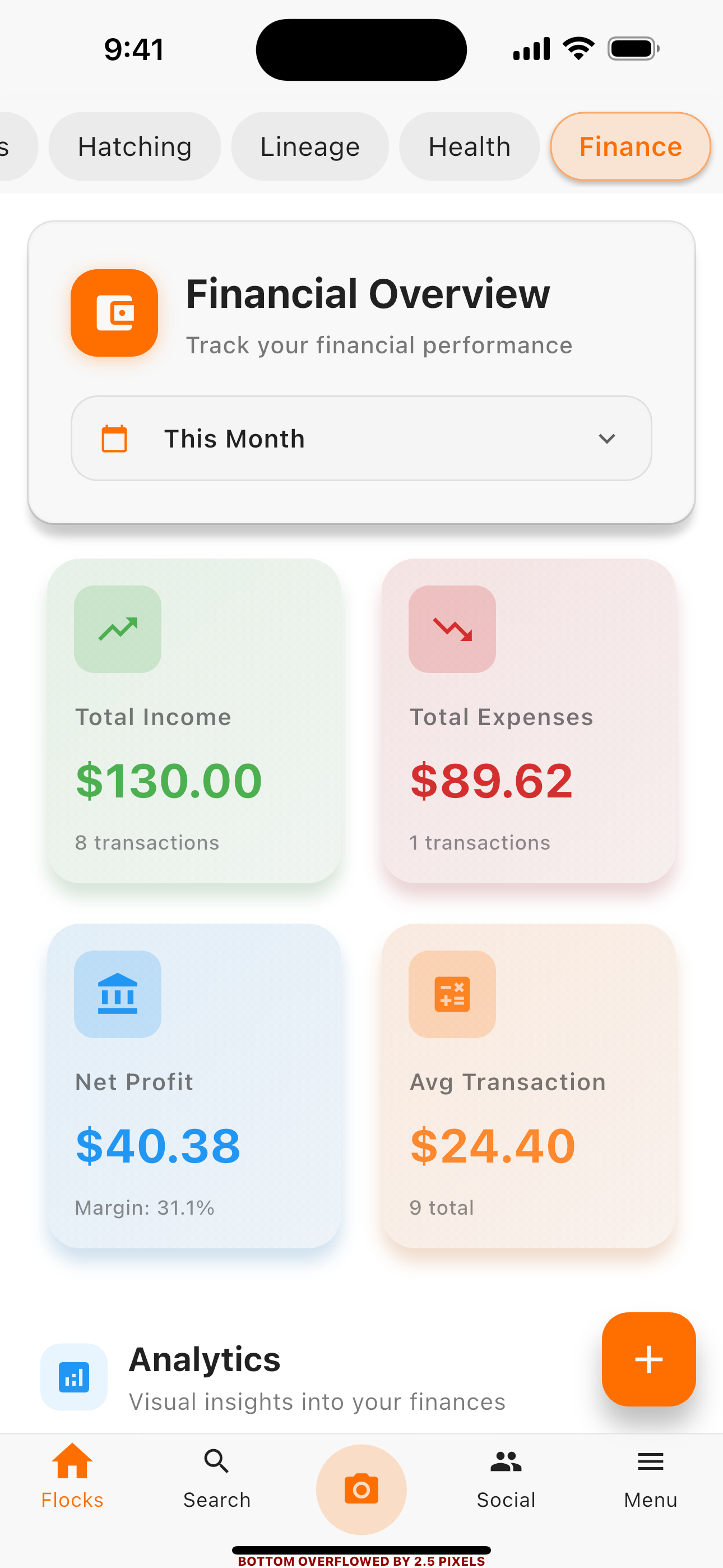 Social community screen